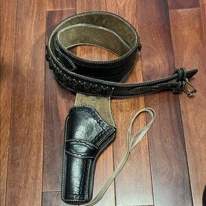 Vintage Westetn cross-draw Leather Holster Belt for Men